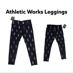 NET Athletic Works Black & Silver Leggings